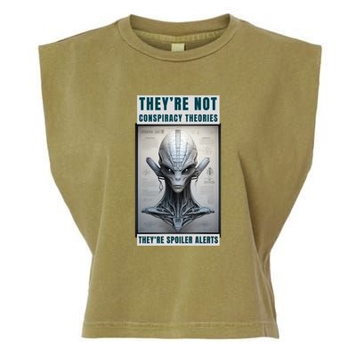 Alien Ufo Conspiracy Theory Disclosure Garment-Dyed Women's Muscle Tee