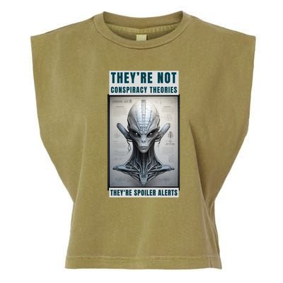 Alien Ufo Conspiracy Theory Disclosure Garment-Dyed Women's Muscle Tee