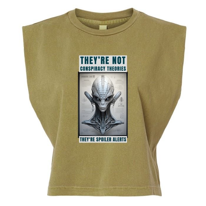 Alien Ufo Conspiracy Theory Disclosure Garment-Dyed Women's Muscle Tee