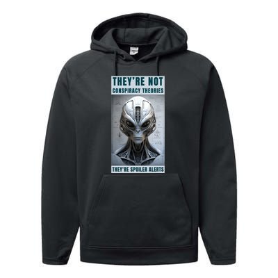 Alien Ufo Conspiracy Theory Disclosure Performance Fleece Hoodie