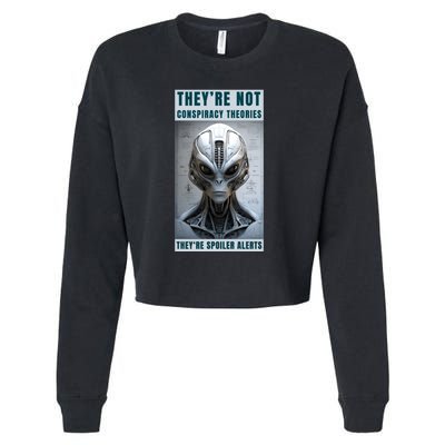 Alien Ufo Conspiracy Theory Disclosure Cropped Pullover Crew