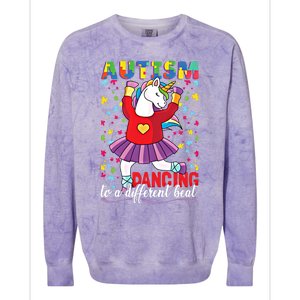 Autism Unicorn Cute Gift Colorblast Crewneck Sweatshirt