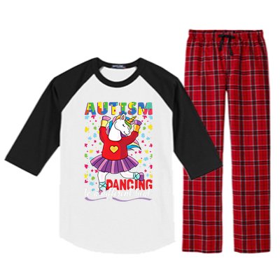 Autism Unicorn Cute Gift Raglan Sleeve Pajama Set