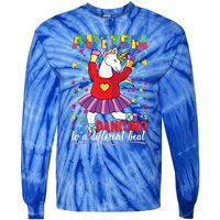 Autism Unicorn Cute Gift Tie-Dye Long Sleeve Shirt