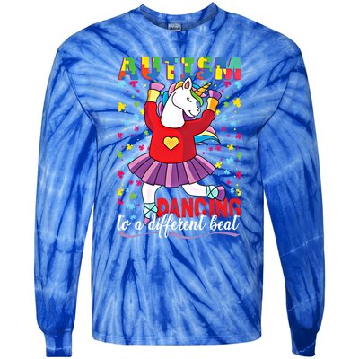 Autism Unicorn Cute Gift Tie-Dye Long Sleeve Shirt