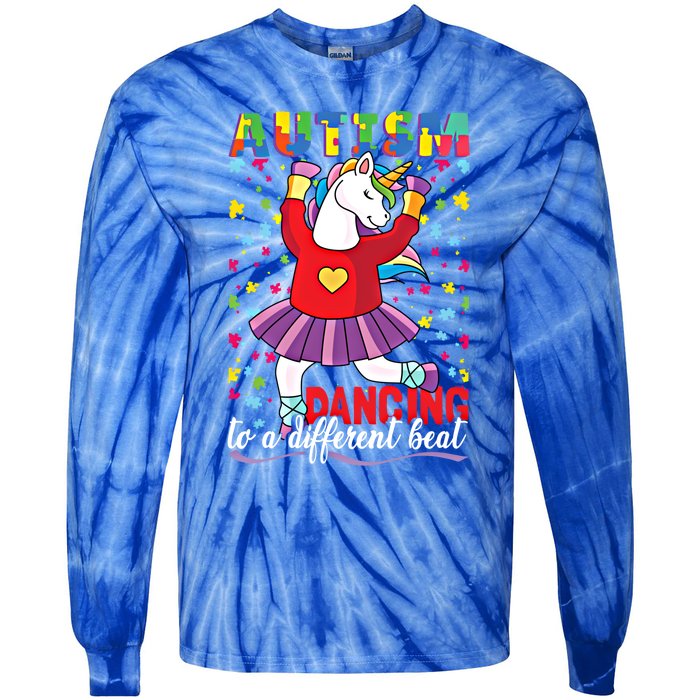 Autism Unicorn Cute Gift Tie-Dye Long Sleeve Shirt