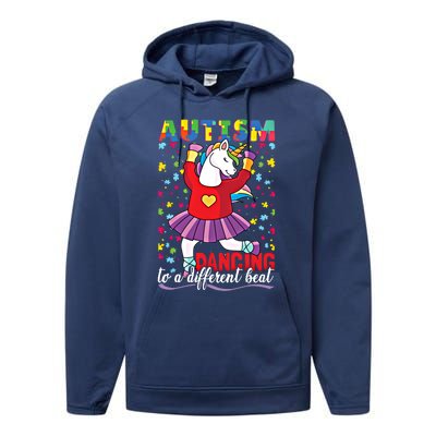 Autism Unicorn Cute Gift Performance Fleece Hoodie