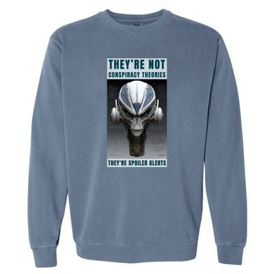 Alien Ufo Conspiracy Theory Disclosure Garment-Dyed Sweatshirt