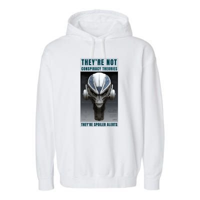 Alien Ufo Conspiracy Theory Disclosure Garment-Dyed Fleece Hoodie