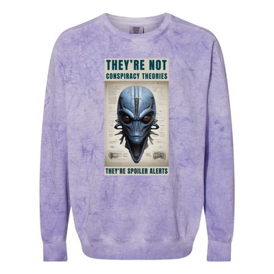 Alien Ufo Conspiracy Theory Disclosure Colorblast Crewneck Sweatshirt