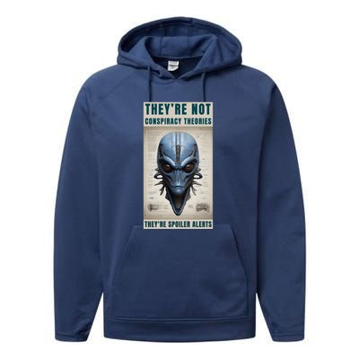 Alien Ufo Conspiracy Theory Disclosure Performance Fleece Hoodie