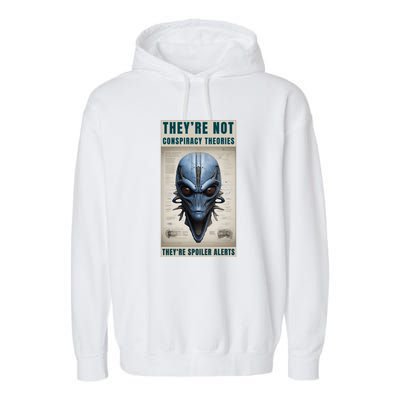 Alien Ufo Conspiracy Theory Disclosure Garment-Dyed Fleece Hoodie