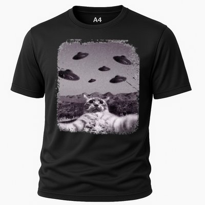 Alien UFO Cat Meme Performance Shirt