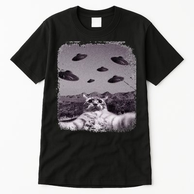 Alien UFO Cat Meme Tall T-Shirt