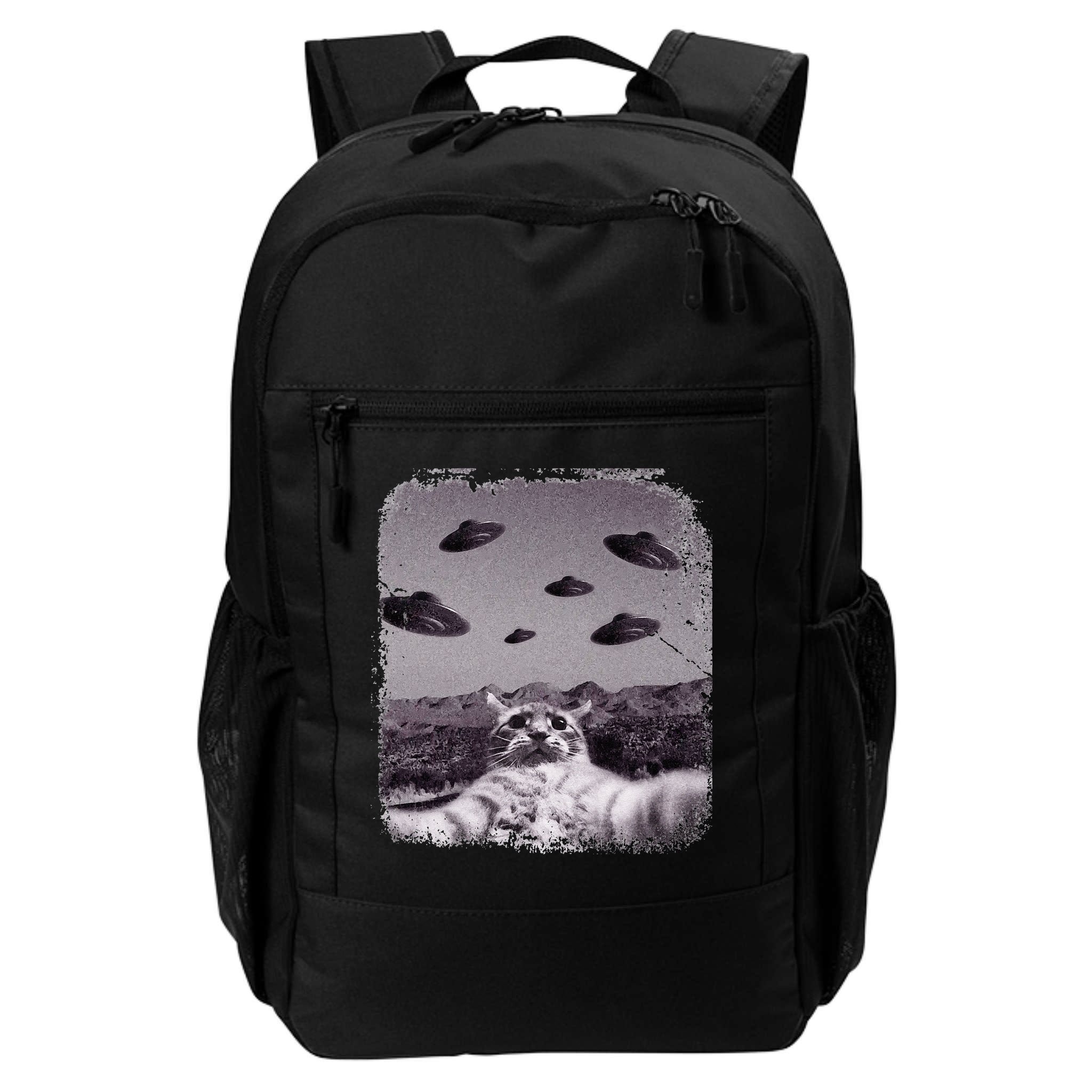 Alien UFO Cat Meme Backpack