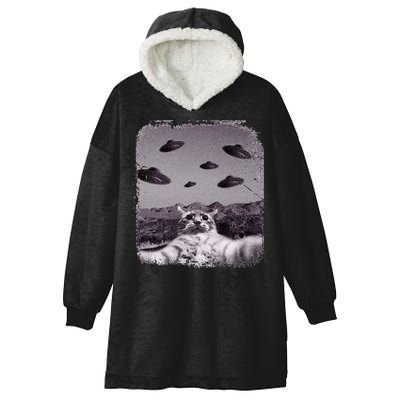 Alien UFO Cat Meme Hooded Wearable Blanket