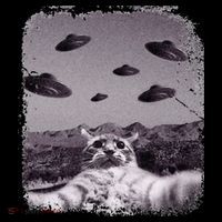 Alien UFO Cat Meme Premium T-Shirt