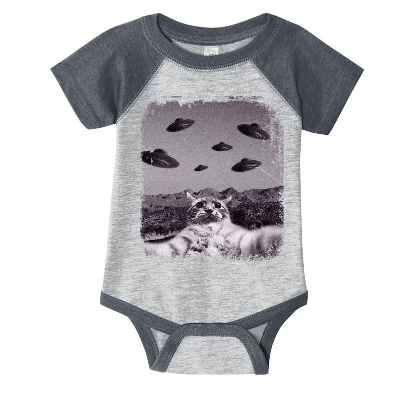 Alien UFO Cat Meme Infant Baby Jersey Bodysuit