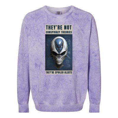 Alien Ufo Conspiracy Theory Disclosure Colorblast Crewneck Sweatshirt