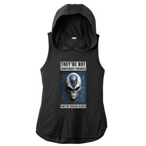 Alien Ufo Conspiracy Theory Disclosure Ladies PosiCharge Tri-Blend Wicking Draft Hoodie Tank