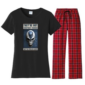 Alien Ufo Conspiracy Theory Disclosure Women's Flannel Pajama Set