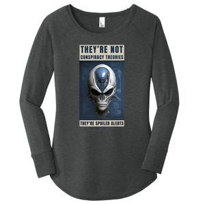 Alien Ufo Conspiracy Theory Disclosure Women's Perfect Tri Tunic Long Sleeve Shirt