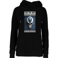 Alien Ufo Conspiracy Theory Disclosure Womens Funnel Neck Pullover Hood