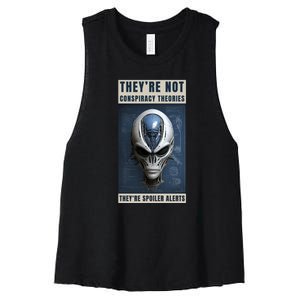 Alien Ufo Conspiracy Theory Disclosure Women's Racerback Cropped Tank