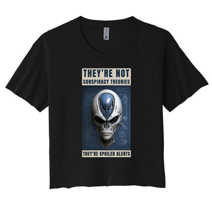 Alien Ufo Conspiracy Theory Disclosure Women's Crop Top Tee