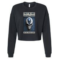 Alien Ufo Conspiracy Theory Disclosure Cropped Pullover Crew