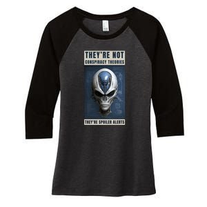 Alien Ufo Conspiracy Theory Disclosure Women's Tri-Blend 3/4-Sleeve Raglan Shirt