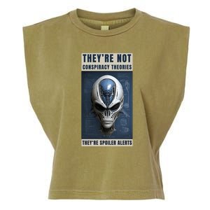 Alien Ufo Conspiracy Theory Disclosure Garment-Dyed Women's Muscle Tee