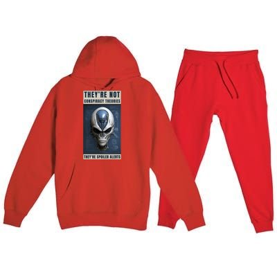 Alien Ufo Conspiracy Theory Disclosure Premium Hooded Sweatsuit Set