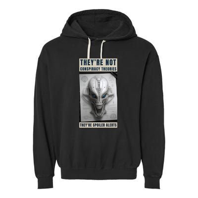 Alien Ufo Conspiracy Theory Disclosure Garment-Dyed Fleece Hoodie