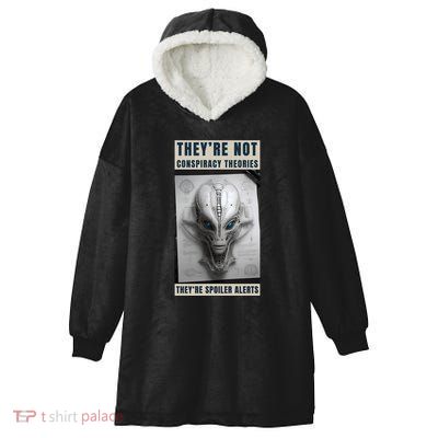 Alien Ufo Conspiracy Theory Disclosure Hooded Wearable Blanket
