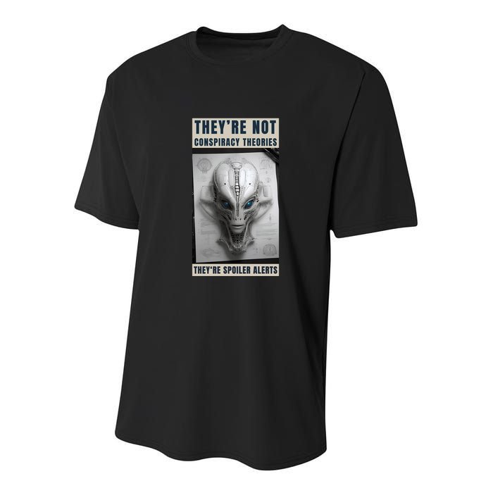 Alien Ufo Conspiracy Theory Disclosure Youth Performance Sprint T-Shirt