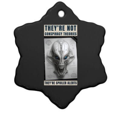 Alien Ufo Conspiracy Theory Disclosure Ceramic Star Ornament