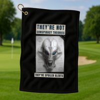Alien Ufo Conspiracy Theory Disclosure Golf Towel