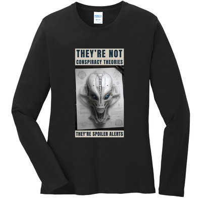 Alien Ufo Conspiracy Theory Disclosure Ladies Long Sleeve Shirt