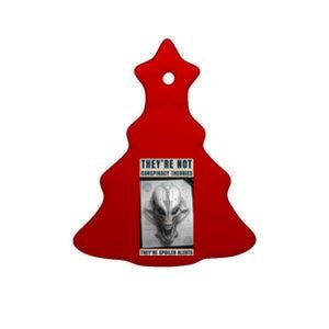 Alien Ufo Conspiracy Theory Disclosure Ceramic Tree Ornament