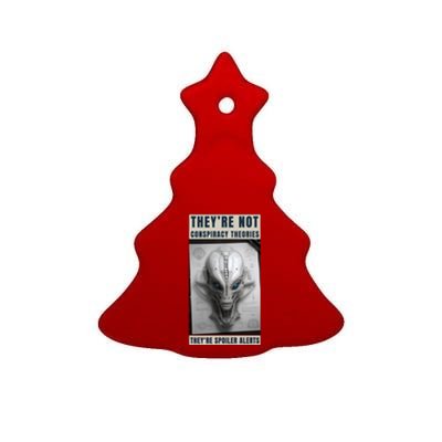 Alien Ufo Conspiracy Theory Disclosure Ceramic Tree Ornament