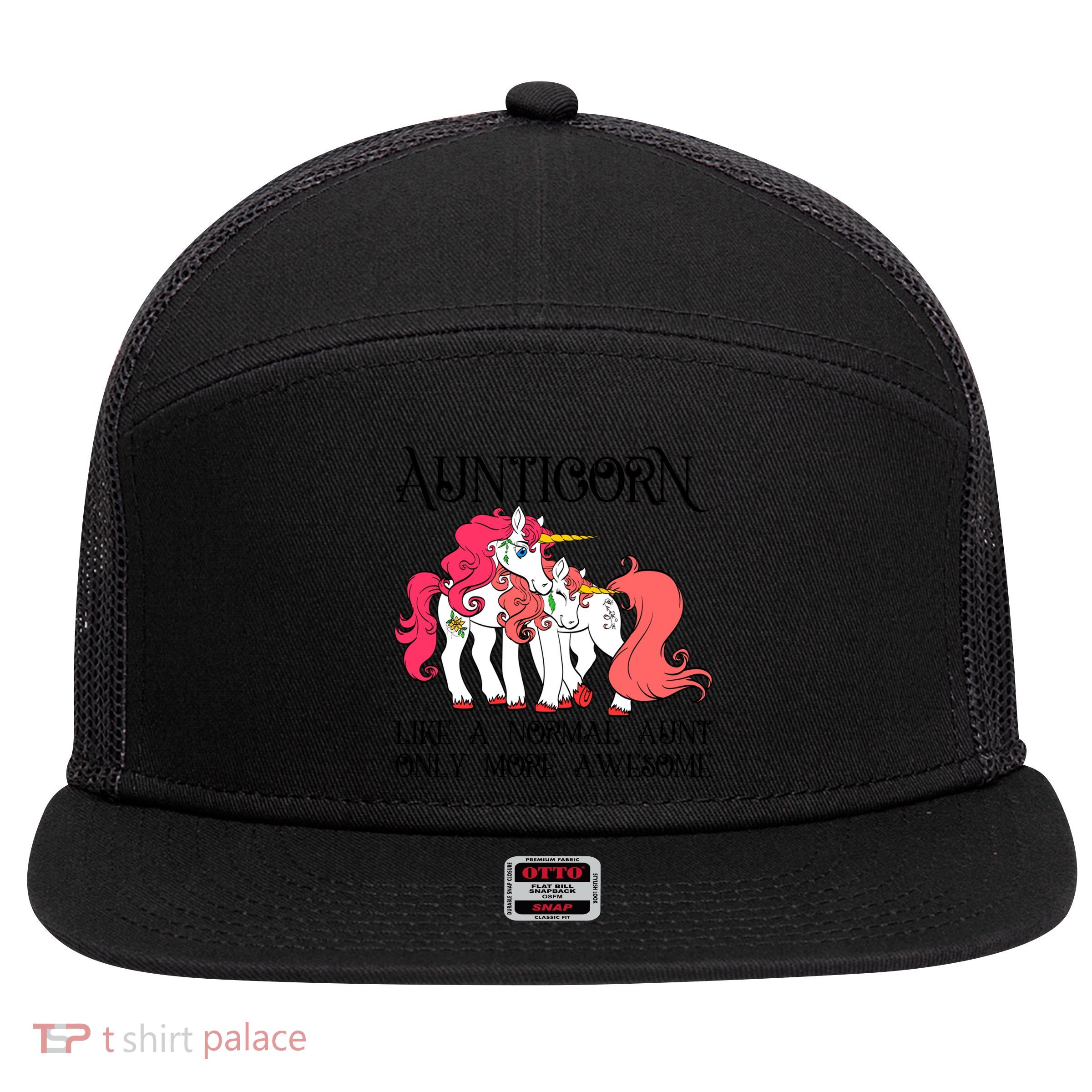 Aunt Unicorn Cute Aunticorn With Unicorn Aunts Niece Gift 7 Panel Mesh Trucker Snapback Hat