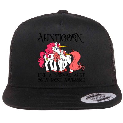 Aunt Unicorn Cute Aunticorn With Unicorn Aunts Niece Gift Flatbill Hat