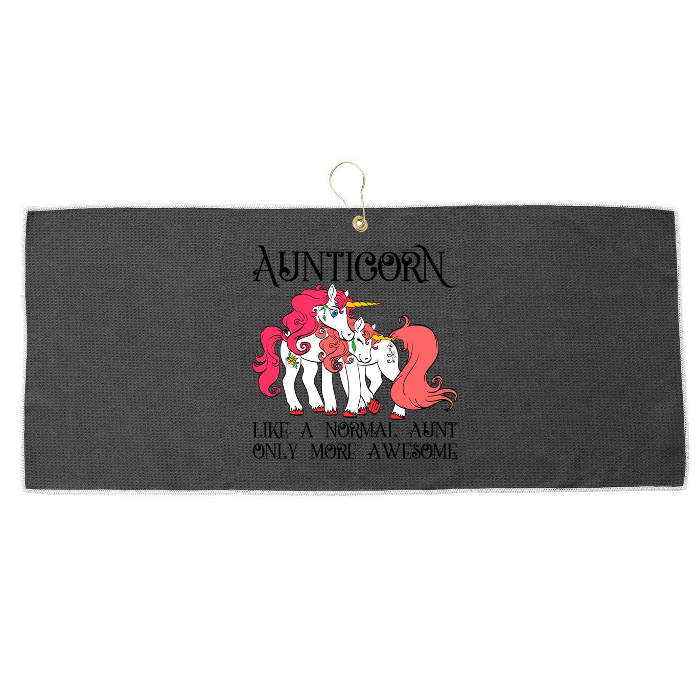 Aunt Unicorn Cute Aunticorn With Unicorn Aunts Niece Gift Large Microfiber Waffle Golf Towel