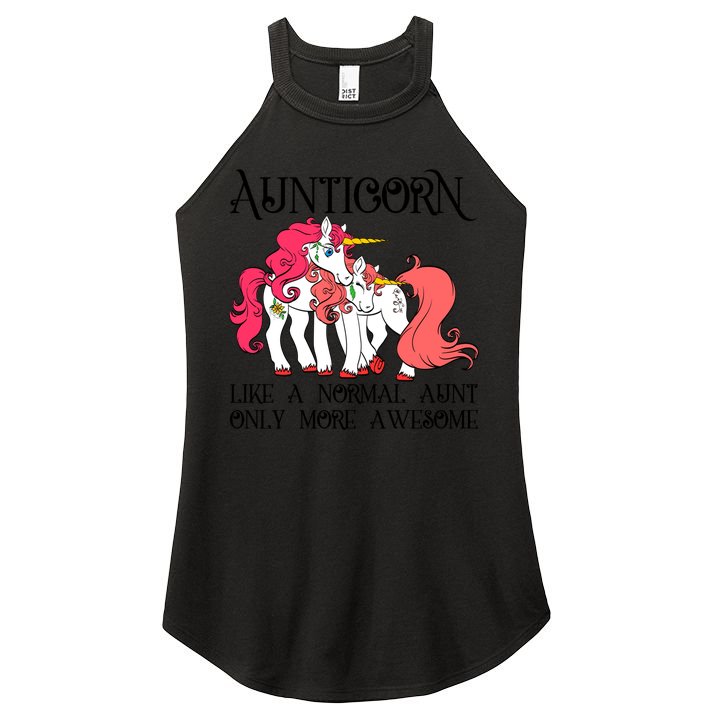 Aunt Unicorn Cute Aunticorn With Unicorn Aunts Niece Gift Women's Perfect Tri Rocker Tank