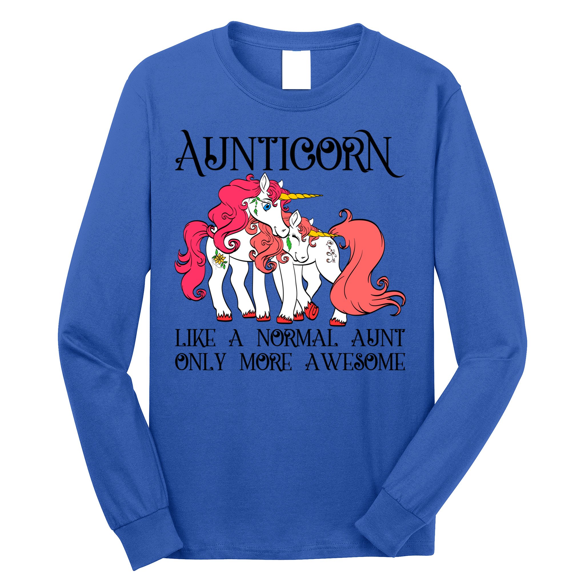 Aunt Unicorn Cute Aunticorn With Unicorn Aunts Niece Gift Long Sleeve Shirt
