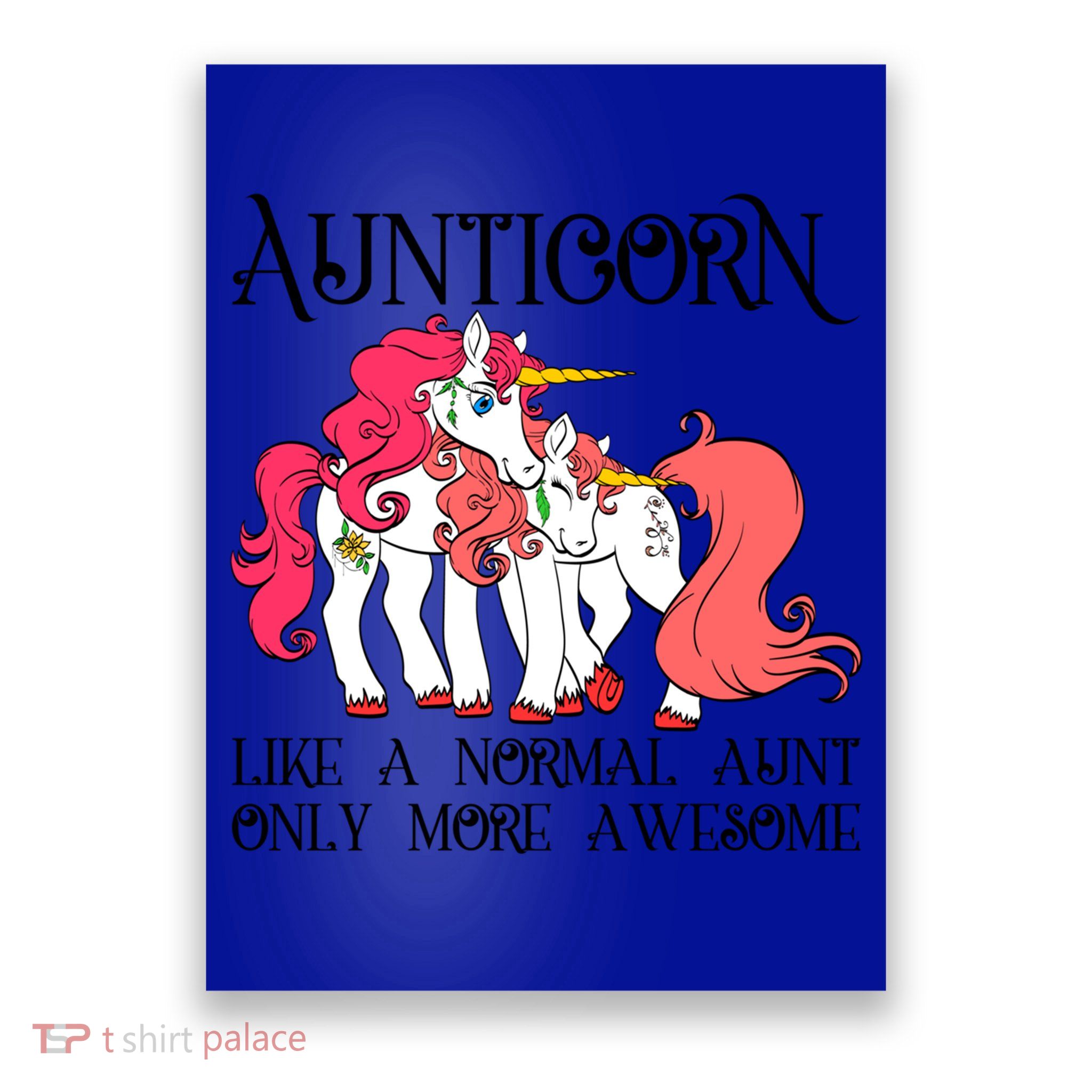 Aunt Unicorn Cute Aunticorn With Unicorn Aunts Niece Gift Poster