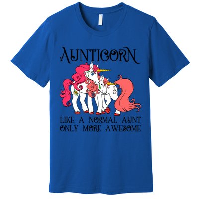 Aunt Unicorn Cute Aunticorn With Unicorn Aunts Niece Gift Premium T-Shirt