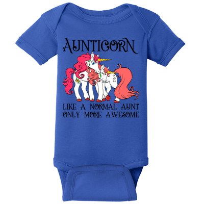Aunt Unicorn Cute Aunticorn With Unicorn Aunts Niece Gift Baby Bodysuit
