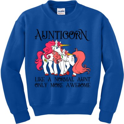 Aunt Unicorn Cute Aunticorn With Unicorn Aunts Niece Gift Kids Sweatshirt
